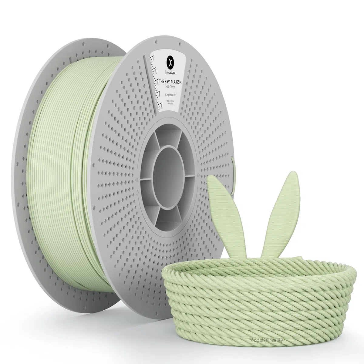 kexcelled Macaron Salbei Grün Matte PLA Filament Rolle, Matt-Effekt Oberfläche, 3D Druck Ästhetische Material, 1kg (2,2lbs) 1,75mm +/- 0,03mm, für FDM 3D Drucker