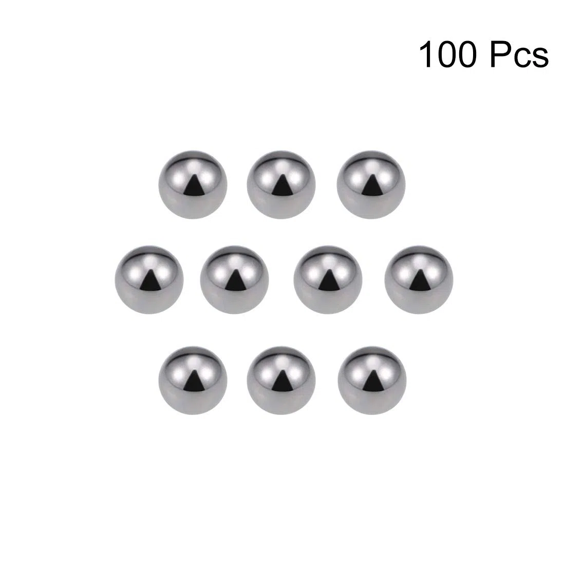sourcing map 100 Stück 11mm Kugellager Stahlkugeln, Kohlenstoffstahl Präzisions Metallkugeln für Lager und Fahrräder