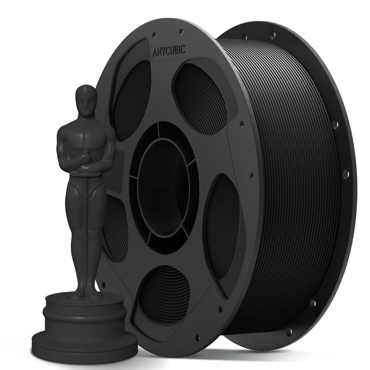 ANYCUBIC PLA Plus Filament 1.75mm Schwarz, PLA+ 3D Drucker Filament, Intelligentes Drucken, Filament-3D-Druckmaterialien 1kg