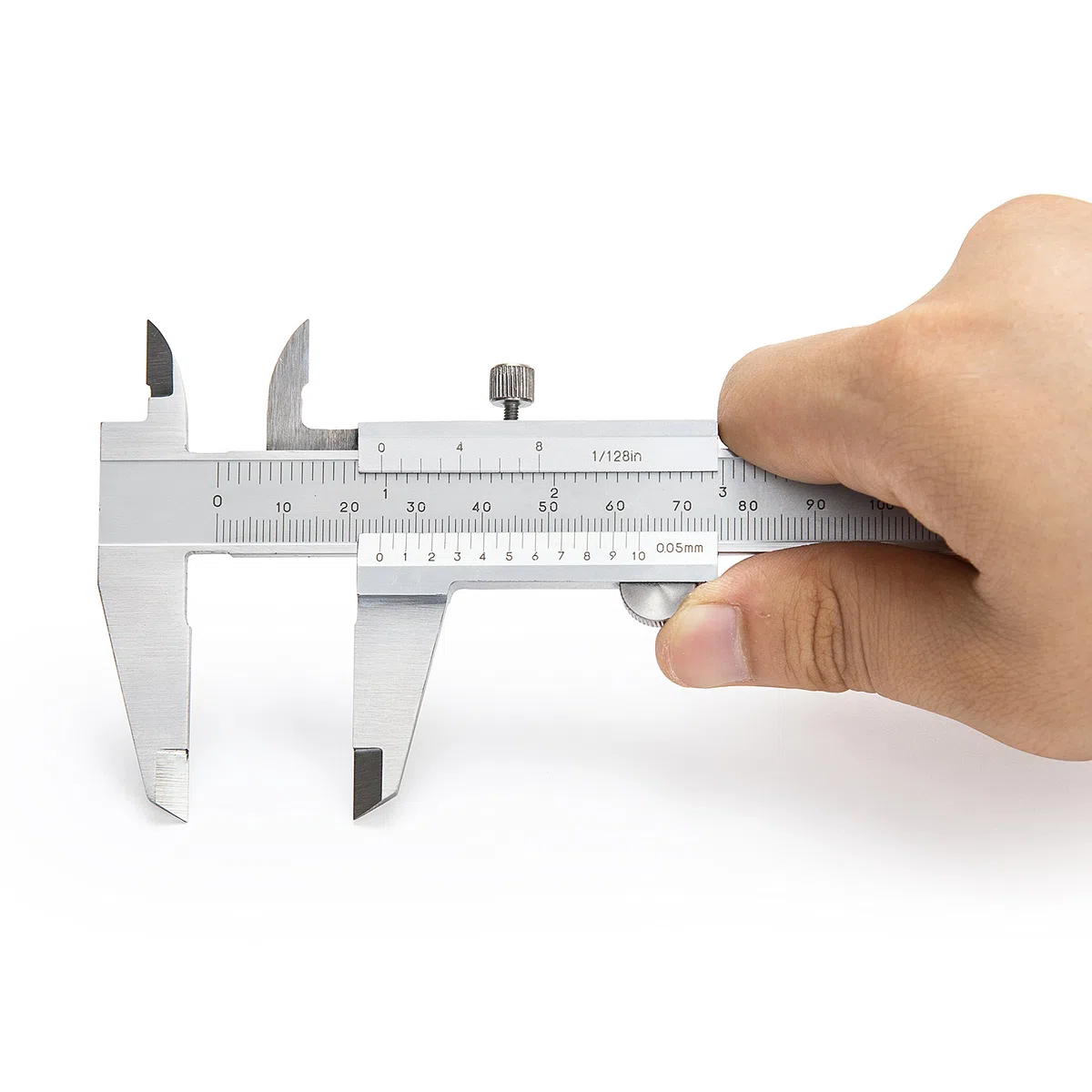 Analog Messschieber Nonius 150 mm aus rostfreiem Edelstahl - hohe Messgenauigkeit (DIN862) - erstklassige Qualität mit Tiefen-, Innen-, und Außenmessung - 0,05 mm Ablesung - inkl. Etui