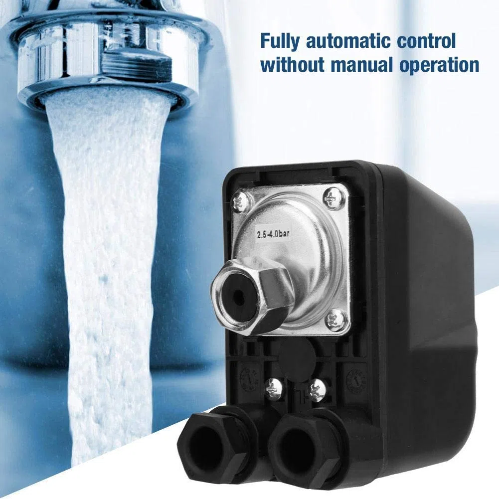 Wasserpumpen - Druckschalter, 250V G1 / 4 "Wasserpumpen - Steuerschalter - Anzeigedruckregler Automatisch Geeignet für selbstansaugende Pumpen, Strahlpumpen, Gartenpumpen usw
