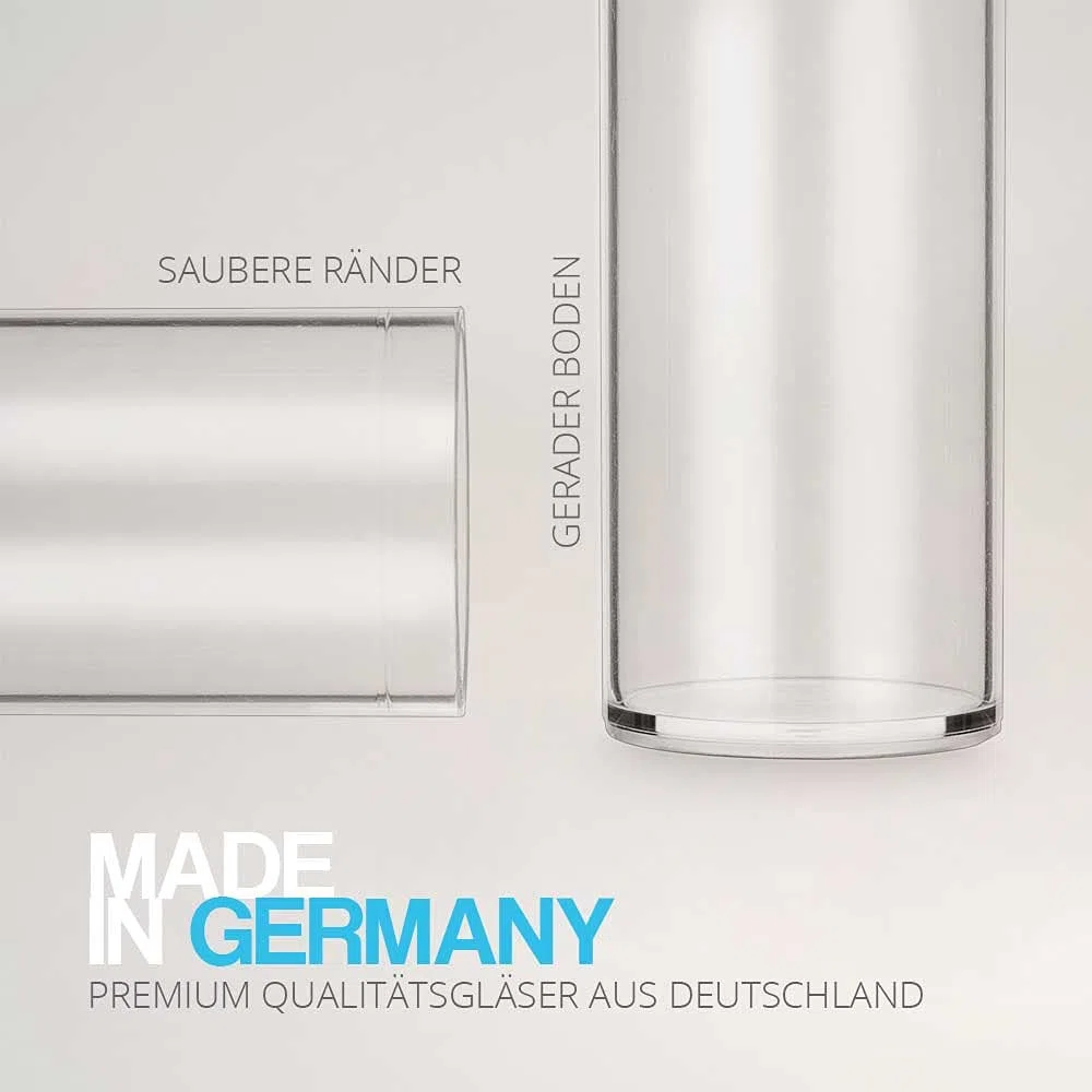 Tuuters 100x Kunststoff Reagenzgläser mit Korken, Kunststoffröhrchen (65 x Ø23, Flachlamelle)