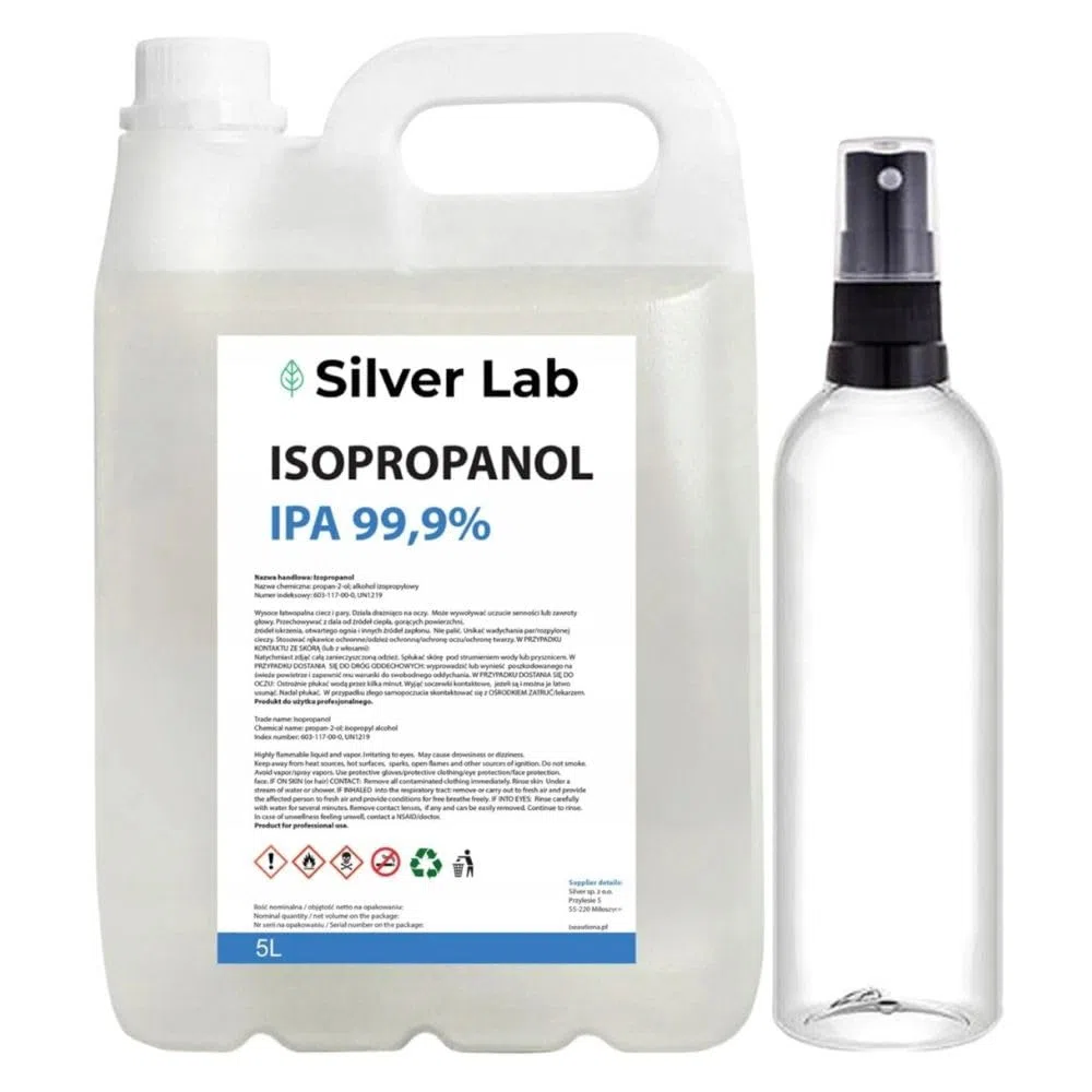 Isopropanol 99,9% 5L – IPA Isopropylalkohol mit 150 ml Sprühflasche