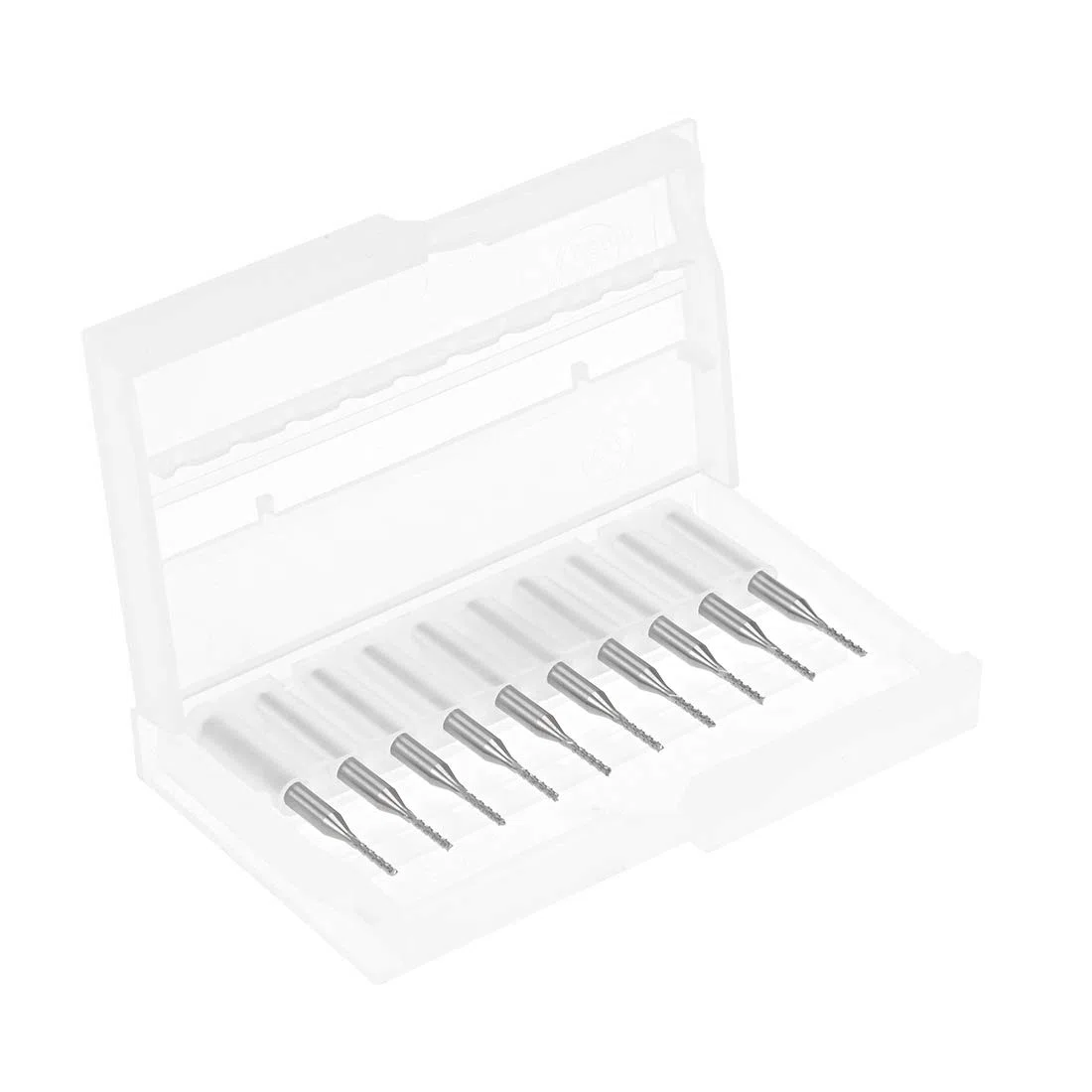 sourcing map 10 Stücke 1,2mm Hartmetall Schaftfräser Gravur Fräser für Leiterplattenmaschine, 1/8 "Schaft